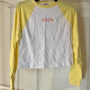 Sunday Best Yellow and White Top